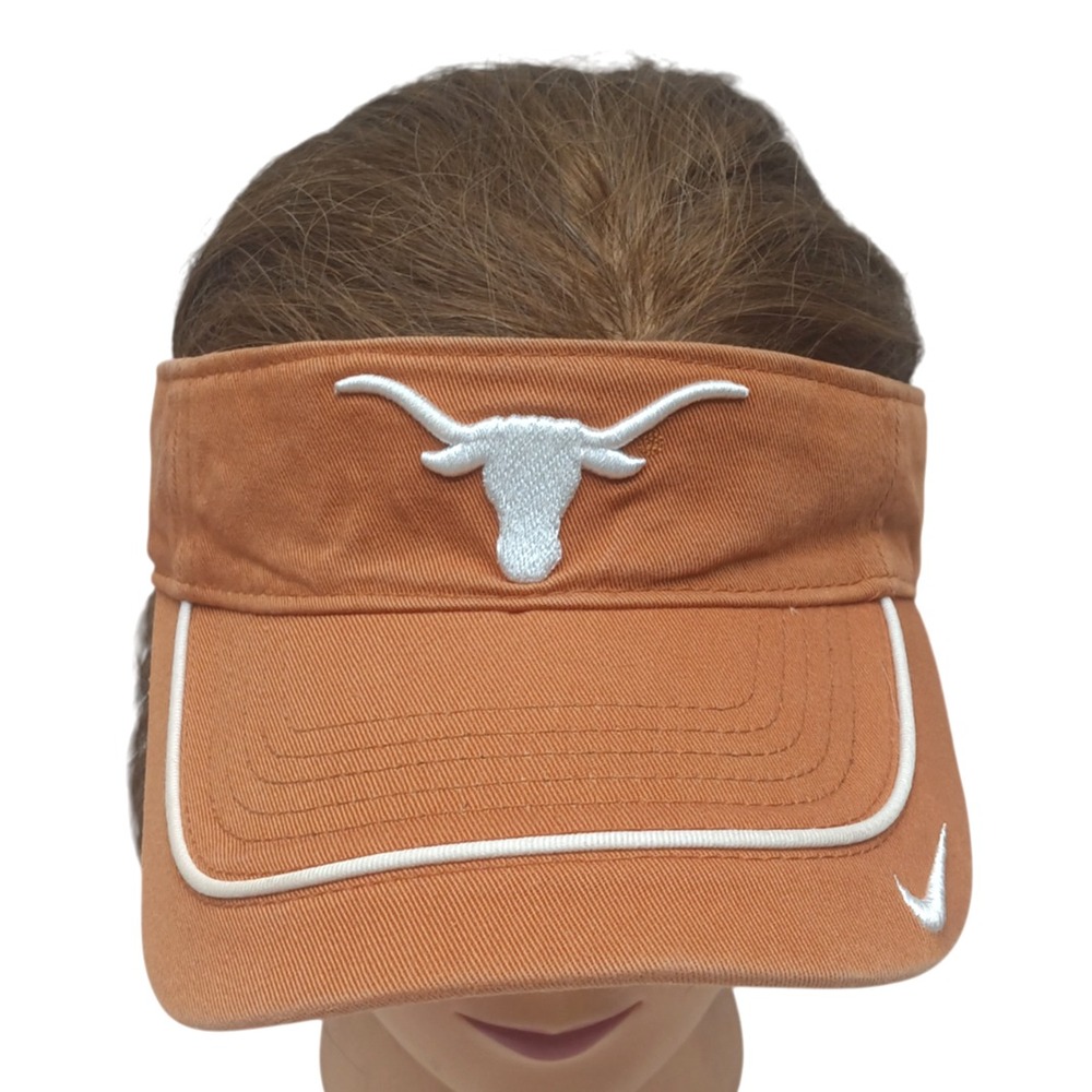 Nike Team Texas Longhorns Football Sideline‎ Adjustable Sun Visor Cap Hat Orange - Picture 4 of 5